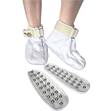 Honeylust - Abschließbare Klinik Booties - ABDL Bettschuhe mit Spike-Einlage - Schuhe - Fußfessel - medizinische Bondage Erotik - weiches Fetisch BDSM Sexspielzeug inklusive Magnet-Schloss