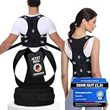 GERADIX Haltungskorrektur Damen Herren Rückenstützgürtel Haltung Korrektur Gurt Back Posture Corrector Verstelbare Haltungstrainer Rückengurt für Schulter Nacken + Ebook Leitfaden (S/M)