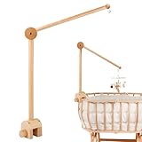 Mobile Halterung, Verstellbarer Mobile Halterung Wickeltisch für Kinderzimmer, Halterung für Mobile Baby Holz, Mobile Ständer zum Aufhängen Kinderbetten und Wickeltische Mobiles/Windspiele Spielzeug