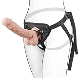 Greenpinecone Strap On Umschnalldidos SM Masturbator Dildo Silikon Sexspielzeug Dildos mit Sauger Adjustable Harness Sex Spielzeug für Manner Frauen Paar Fleisch