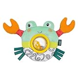 Fehn Drehballrassel Krabbe – Motorikspielzeug zum Sinne & Motorik fördern – Greifen und Geräusche erzeugen – Spielzeug für Babys und Kinder ab 3+ Monaten