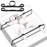 BDSM-Hals- und Bettfesselsystem – Verstellbares Bondage-Gurt-Set mit Halsband, Handschellen und Unterbett-Design – DDLG/ABDL/Paarspiele