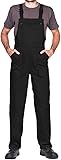 ProWear Arbeitslatzhose Herren Arbeitshose Latzhose, Schwarz, Gr.- L