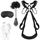 BDSMJOY Bondageset Fessel Set SM Sexspielzeug extreme Paare,Federkitzler Sexspielzeug Augenbinde Erotische,BDSMs Spielzeug hart Fesseln Sex Set BDSMs Toys (C)