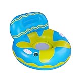 Queta Schwimmring Erwachsene,Aufblasbare Float-Floß,Aufblasbarer Schwimmring mit Rückenlehne und Getränkehalter,Aufblasbarer Spielzeug für Erwachsene und Kinder mit Griffen für mehr Sicherheit