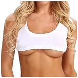 Lack Oberteil Sexy Kurzarm-Crop-Top für Frauen, solides Mini-T-Shirt mit U-Ausschnitt Tanktop Bustier Schwarz Spitze (White, S)