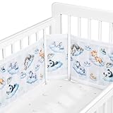 Sageky Verstellbarer Baby-Netzbettgitter – abnehmbar, waschbar, tragbar 3D-atmungsaktiver, stoßfester Schutzgitter für Neugeborene für alle Jahreszeiten