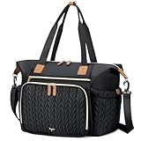 Tonyeee Wickeltasche mit Schnullertasche und Wickelunterlage, Wickelrucksack Multifunktions-Babytasche für Große Reisewindeltasche für Mama und Papa, Basis Modell-Schwarz