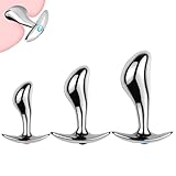 Youxclian Edelstahl Analplug S/M/L Analdildo mit T-Bar Basis Metall Anal Plug Butt Pluck Buttplug mit Kristall Diamant Prostata Stimulator Analdilatator SM Sex Spielzeug für Frauen Männer(L)