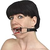 Honeylust Abschließbarer Fetisch Mundspreizer mit Metallhaken - Bondage Mundsperre - verschließbarer BDSM Mundknebel - SM Sexspielzeug