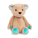 B. toys Kuscheltier Teddybär – Superweich mit süßen Ohren – Plüschtier Teddy braun türkis, Baby und Kinder Spielzeug für Mädchen und Jungen ab 0 Monate