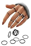 xlwen Knöchellochring-Set für Frauen und Männer - Vintage Boho-Midi-Schlangenkette Stapelringe - Größen gemischt - Fingerringe für Damen und Mädchen