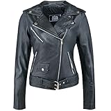 Urban Leather Damen Jacke Biker Perfecto Ladies, Schwarz, Große : L, UR-132