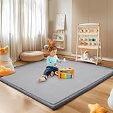 SUNYRISY Baby Spielmatte 150 x 180cm, 3.5cm Dicke Memory Schaum Spielteppich Kinder Teppich Kinderzimmer Krabbeldecke für Baby, Mädchen, Junge, Rutschfester Unterseite Tatami Matte