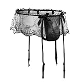 QiaTi Sissy Pouch Höschen für Männer Crossdresser Herrenunterwäsche Rock G-String Thongs Slip mit Strumpfband