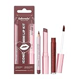 3PCS Matte Liquid Lipstick Lip Balm & Lip Liner Lip Kit, Hydrating Tinted Pink Lip Balm, Collagen Lip Gloss For Dry Lips, Waterproof Make Up Set (Colour, # 03)
