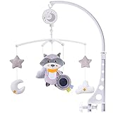 McNory Baby Musical Cot Mobile, Musik Mobile Baby Design Universal Nursery Baby Cot Bed Mobile Cute Music Activity Crib Stroller Soft Toys for Newborn Infant Toddler
