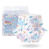 CutiePlusU Windeln für Erwachsene 10 Stück, Einweg-Inkontinenzslip mit Laschen für Frauen und Männer, maximale Saugfähigkeit über Nacht- Rocking Fun (Groß 37'-47')