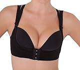 Boolavard Oktoberfest Dirndl Push-Up BH Büstenhebe Schwarz/Hautfarben Gr. S-XXL. (Medium, Schwarz)