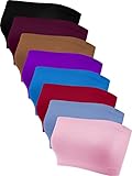 Bencailor 8 Stück Bandeau BHS für Damen, Trägerlose BHS Ungepolsterte Bandeau Tops Dehnbare Nahtlose Bralette (as3, Alpha, m, Regular, Regular, Stilvolle Farben)