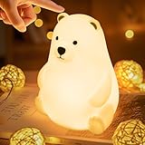 XUNIVERS Nachtlicht Kinder,USB Aufladbare Stilllicht Baby mit RGB,Berühren Nachttischlampe Dimmbar Warmen Licht & 3 Farben-Licht,Aufladbar Touch LED Dimmbar Tischlampe,Timmer für Baby