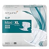 SEGUNA Slip Maxi, Inkontinenz Windeln für Erwachsene, Frauen, Männer, Windeln bei sehr schwerer Blasenschwäche, Stuhlinkontinenz (XL (Beutel 16 Stück))