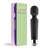 Vibrator für Frauen - Leises und Starkes Massagegerät + Akku - Sexspielzeug mit 20 Vibrationsmuster und 8 Geschwindigkeitsstufen - Kabelloser Dildo für Klitoris, G Spot, Oliver James (Schwarz Memory)