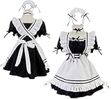 KOLENSA Japanische Damen Anime Maid Apparel Outfit Cosplay Kostüm Kleid Mädchen Sissy Fancy French Apron Maid Clothing