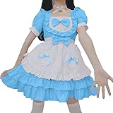 Cosplay Anime Maid Set Spitzenbluse Dirndl Trachtenmieder Damen Cosplay Schminke Set Anime Karneval Kostüm Damen Prinzessin Crossdresser Japanese Maid Costume