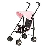 Joie Mini Puppenwagen | Kinderwagen in Schwarz & Pink | Baby Puppenwagen Spielzeug, klappbarer Buggy | Rollenspiel Puppen Buggy Kinderwagen | Alter: 3+