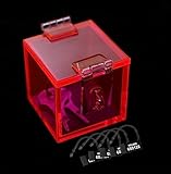 MFMYEE BDSM Keuschheitskäfig Schlüsselsafe,transparenter Keuschheits-Schlüsselanhänger,Keuschheitsspiel-Acrylbox,multifunktionale neue sexy Spielzeuge,Anti-Betrug Lock (Rot)