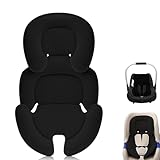 AVCXEC Sitzverkleinerer Babyschale, Neugeboreneneinsatz Babyschale, Neugeborenen Einsatz für Babyschale, Weiches Sitzauflage für Babyschale, Körperstütze und Kopf für Babyautositze (Schwarz)