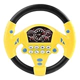 CUTeFiorino Kleinkindspielzeug Für Mädchen Simulierter Fahrcontroller Co-Fahrer Simuliertes Pädagogisches Musikspielzeug Für 4 5 6 alt Kleinkindspielzeug (Yellow, One Size)