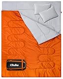 Schlafsack Outdoor Doppelschlafsack - Ohuhu Deckenschlafsack Winter für Erwachsene 2 Personen und Tragetasche, Angenehme Temperatur für Outdoor Camping