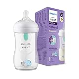 AVENT Natural Response Babyflaschen – Babyflaschen mit AirFree Ventil, 260 ml, BPA-frei, für Neugeborene ab 1 Monat, Elefantenmotiv (Modell SCY673/81)
