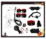 DYNLAB 𝙨𝙚𝙭 𝙗𝙤𝙣𝙙𝙖𝙜𝙚 Rotes 10-teiliges Nylon-gemustertes Würfel-Yoga-Set, Freizeit-Spielset