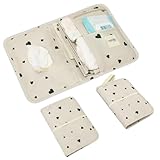 MYLIBOO ® Baby Windeltasche mit Wickelunterlage für Unterwegs, Wickeltasche Organizer,Baby Must Have, Praktisch, Stilvoll, Abwaschbar, Wasserabweisend, Hygienisch, für unterwegs (Beige)