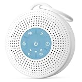 White Noise Machine Baby, Einschlafhilfe Babys mit 2000mAh Akku,Portable Sound Machine for Adults,21 beruhigende KlängeWeißes Rauschen Soundmaschine Mit Kindersicherung für kinderwagenschaukler