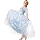 dressforfun Edles Prinzessinnenkleid Cinderella | Ballkleid aus glänzendem Stoff und Überrock aus Tüll (S | no. 301883)