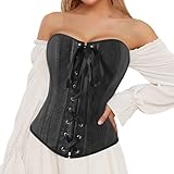 Latex Bauchgürtel Trägerloses Bustier Korsett Oberteil für Damen zur Körperformung und Unterstützung. Elegante kurze Länge, ideal für formelle Anlässe und den Alltag. Bauchgürtel Damen Sexy (Black, M)