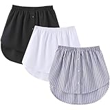 Sunshine smile Hemdverlängerung Damen,Bluse Rock Damen,Women's Mini Underskirt Shirt Extensions,Lower Skirt Sweep Shirt Extension Skirt,Mini Unterrock Lower