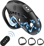 LZYLWC 2024 Elektroschock Peniskäfig Keuschheitsgerät für Männer Keuschheitskäfig Fernbedienung Elektrischer Schock Chastity Cage 9 E-Stim-Intensitäten, BDSM-Fetisch-Bondage Lock Sexspielzeug