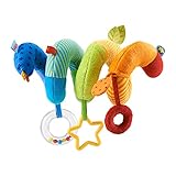 HABA 304688 - Mobile-Spirale Kunterbunt, für Babyschale und Babybett, mit vielen Elementen und Stoffen, geeignet von Geburt an