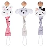 Schnullerkette Schnullerband 3 Stücke Schnullerketten Junge Mädchen Personalisiert Nuckelkette Baby Stoff Set Schöne Diy Zum Selber Machen Lange Nuckelband Nuckelkette Clip Soother Chains Pacifier