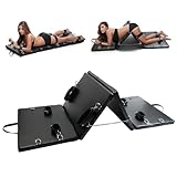 ErosMaster Sex Bondage Fesseln BDSM Sexmöbel PU Leder Fetisch Fesseln System Tragbar Zusammenklappbar Sexbett Sexspielzeug für Männer Paare Erwachsene Bondage Gear mit Handschellen Knöchelmanschetten