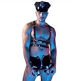 NOROYOY Sexy Herren-Unterwäsche, Polizei-Kostüm, Dessous, Pyjama, Uniform, Bar, Nachtclub, Bühnenaufführung, Party, Weihnachten