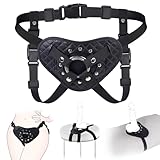 Strap-On Harness Sexspielzeug - 2 in 1 Dildo-Halter mit Saugnapf & Tragbarer Umschnallgurt, Verstellbar für Hüfte & Oberschenkel, Für Frauen, Lesben & Anfänger geeignet
