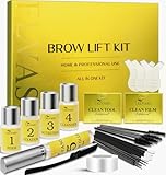 Augenbrauen Lifting Set, DIY Brow Lifting Set für Zuhause, ELVASO Sofortiger Salon-Effekt für Vollere, Dichtere 3D-Augenbrauen, Einfach in der Anwendung & Lang Anhaltendes Ergebnis
