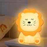 Nachtlicht Kinder Löwe Baby Stilllicht Dimmbar mit 7 Farben Kinderlicht, Switch-Steuerung, Kindernachtlicht Touch Lampe Aufladbare, Anti-Glare LED Night Light Löwennachtlicht Lampe für Kinderzimmer
