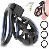 BDSMAGE Peniskäfig Kobra 6.0,Chastity Cage Male Keuschheitskäfig Keuschheitsgürtel für Herren mit 3 Hodenringe,BDSMs Spielzeug hart,BDSM Set Sklaven Sexspielzeug für die Männer extrem (FLS - S)